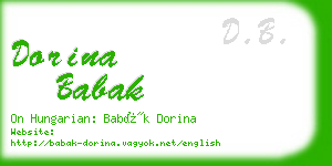 dorina babak business card